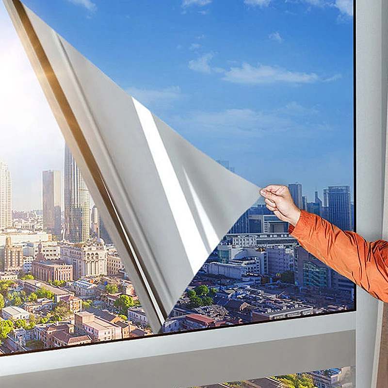 

Multi-size One Way Mirror Window Film Privacy Sun Blocking Glass Sticker Heat Control Reflective Film Self Adhesive Window Tint