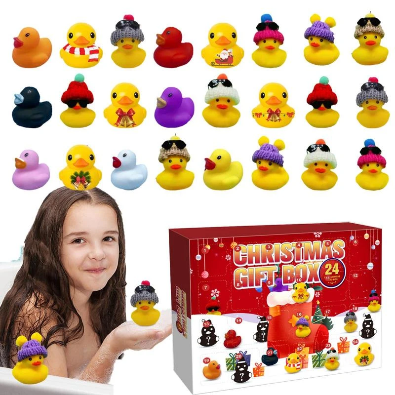 24 Pcs Christmas Rubber Duck Advent Calendar Christmas Rubber Duck Toy  Blind Box 24 Grid Creative Toys Gift Box For Kids - Advent Calendars -  AliExpress