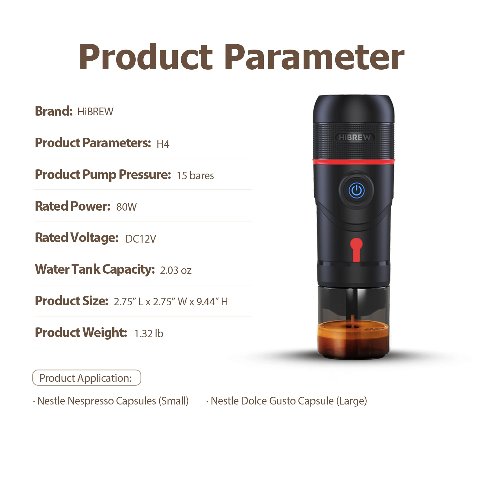 HiBREW Portable Coffee Machine for Car and Home - Image 5