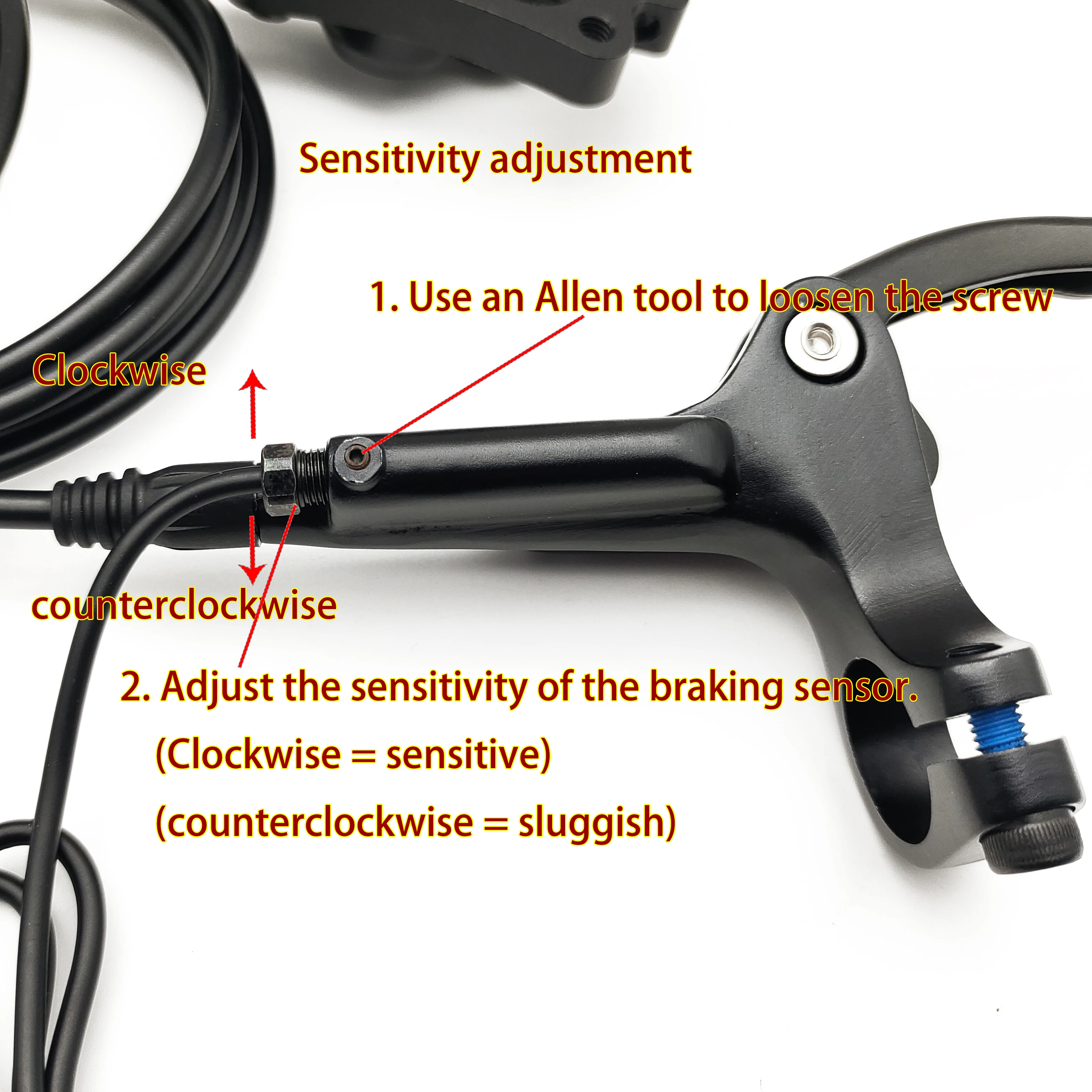EBKE Electric Bike E-bike 4-Piston Hydraulic Brake For BAFANG Mid BBS 01 02 HD Or 2pin Waterproof Or 2pin SM-2A