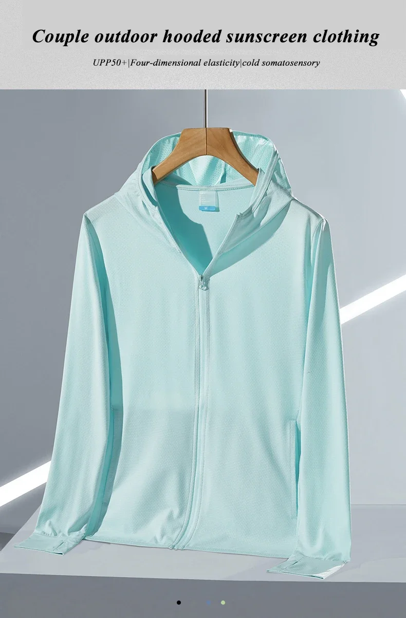 Description Picture 3 of itemWomen Sunscreen Jacket Plus Size UV Proof Coat UPF50+ Beach Hoodie Windproof Soft Comfortable Quick-drying Sports Hiking Clothes