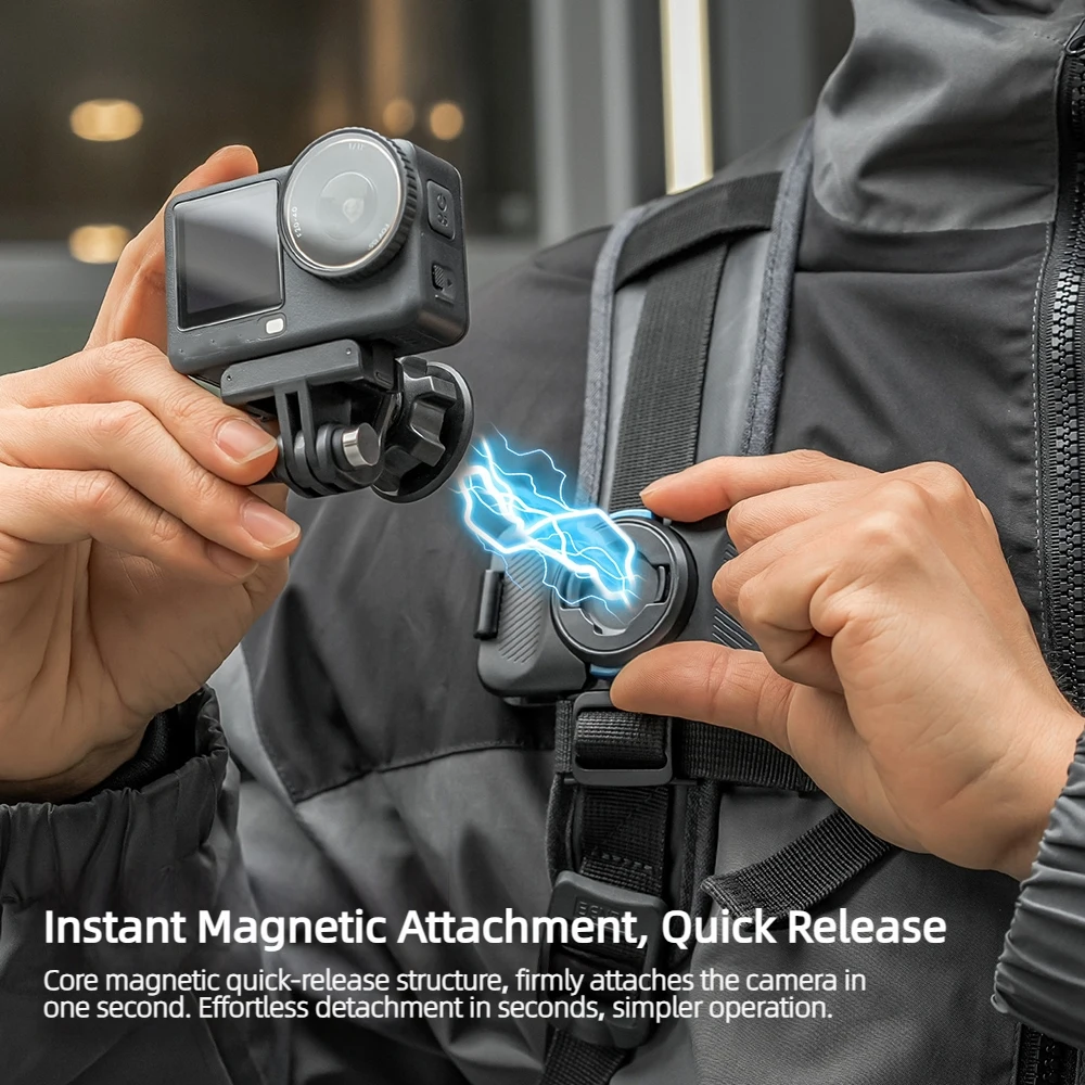 Clip Magnétique pour Sac à Dos GoPro Accessoire Caméra Action Fixation Rapide