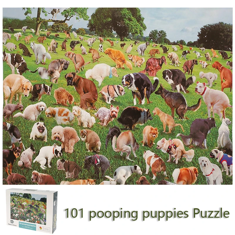 101 Pooping Puppies 1000 piece Puzzle