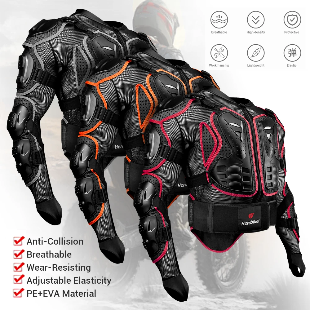 Men's Motorcycle Jackets Full Body Armor Protection Jackets Motocross Enduro Racing Moto Protective Equipment Clothes S-5XL