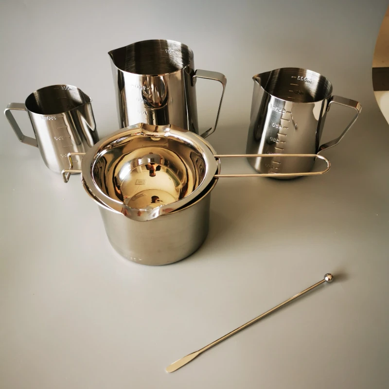 Stainless Steel Candle Making Tool Set with Measuring Cup and Stirring Stick