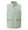 Customized Logo Waterproof Down Warmth Winter Ultra Light Sleeveless Jackets Coats Portable Casual Waistcoat Bodywarmers LS-K55 4