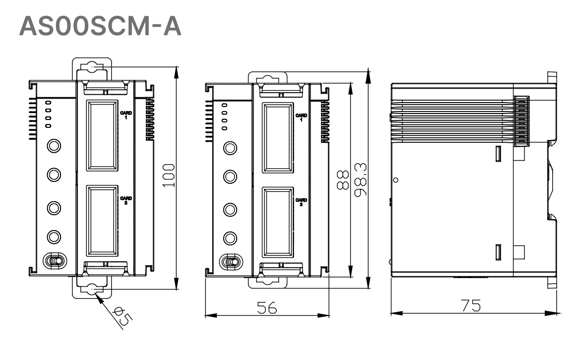 Delta AS300 series AS00SCM-A module Self-matching Communication Function Card x2
