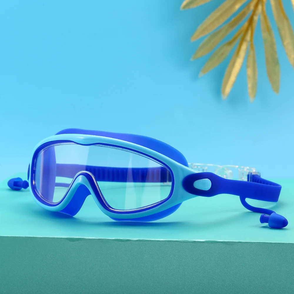 Swimming Goggles Children's Swimming Goggles High-definition Waterproof Fog-proof Goggles Large-framed Diving For Boys and Girls