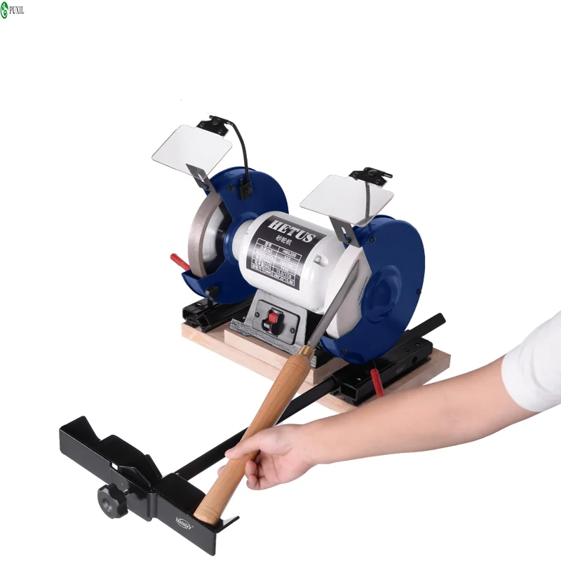 

HM701 Household Knife Sharpener Woodworking Turning Tool Sharpen Assist Tool Sharpen Angle Fixer 550W Desktop Sharpener Machine