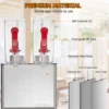 Commercial Beverage Dispenser, 2 Tanks 5.28 Gallon 20L Commercial Juice Dispenser, 10 Liter Per Tank, 280W Ice Drink Dispenser 5