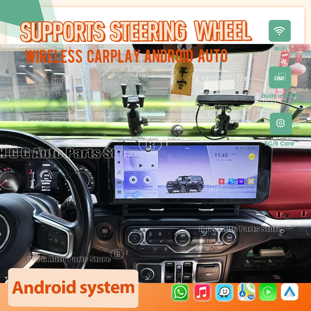 Upgrade Your Jeep Wrangler JL Gladiator With Wireless Apple CarPlay & Android Auto – 9 Inch Touchscreen GPS Radio