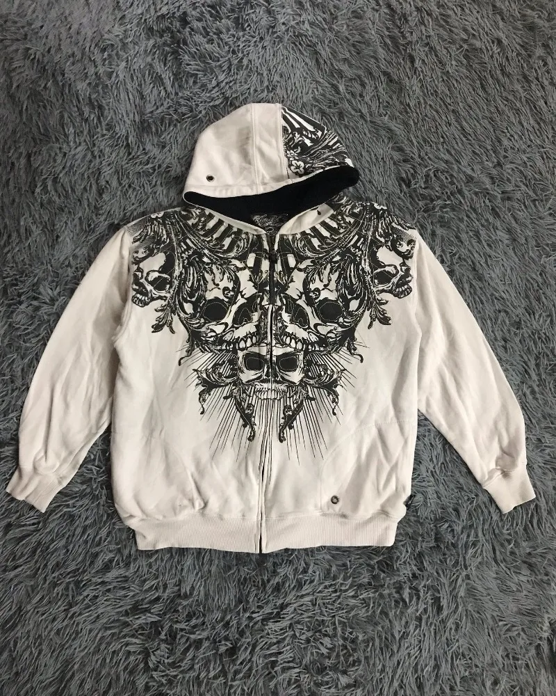 script Japanese pattern jacket スカジャン　Y2K SCRIPT Japanese Wagara Kimono Pattern Skull Punk Maiko Oiran