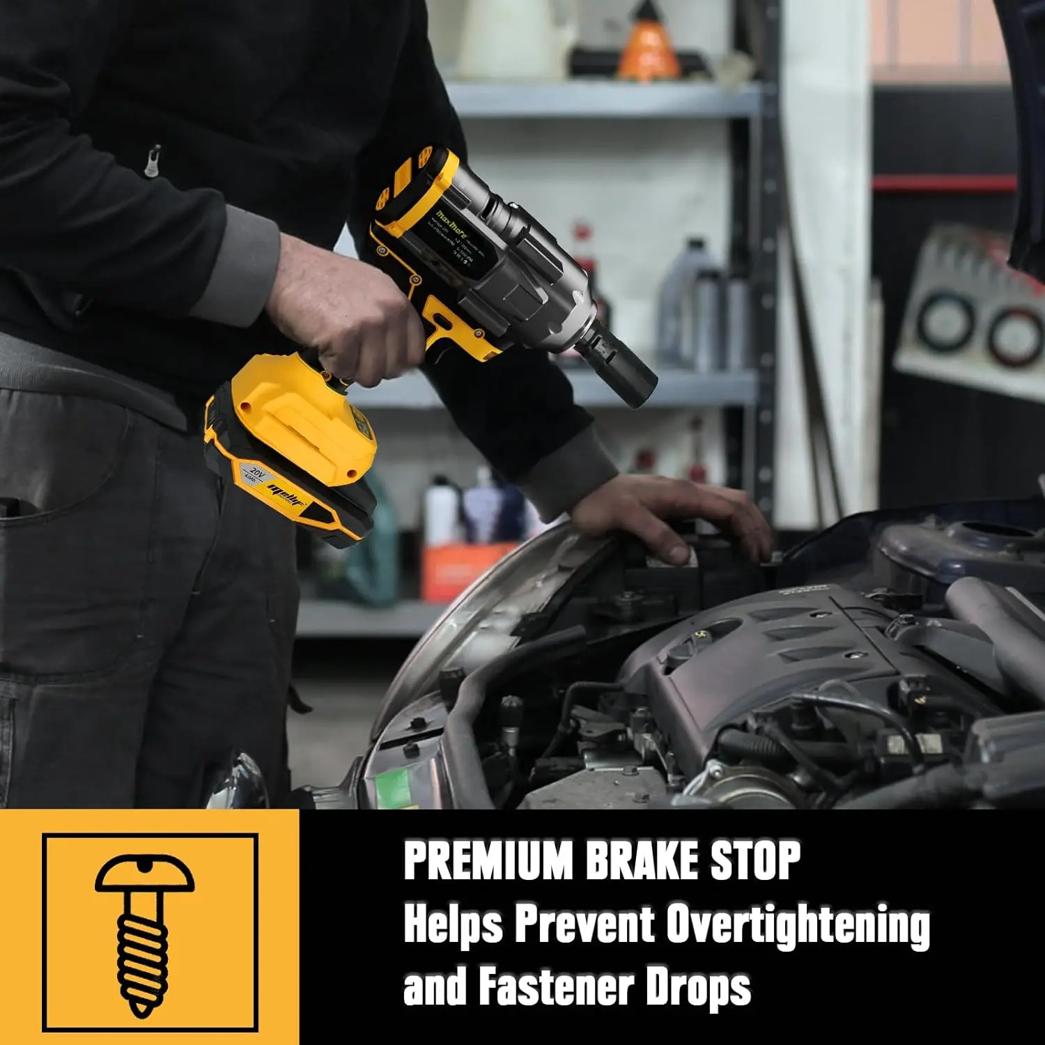 1/2 Impact Gun Cordless Impact Wrench 1/2 Inch For DeWalt 20v