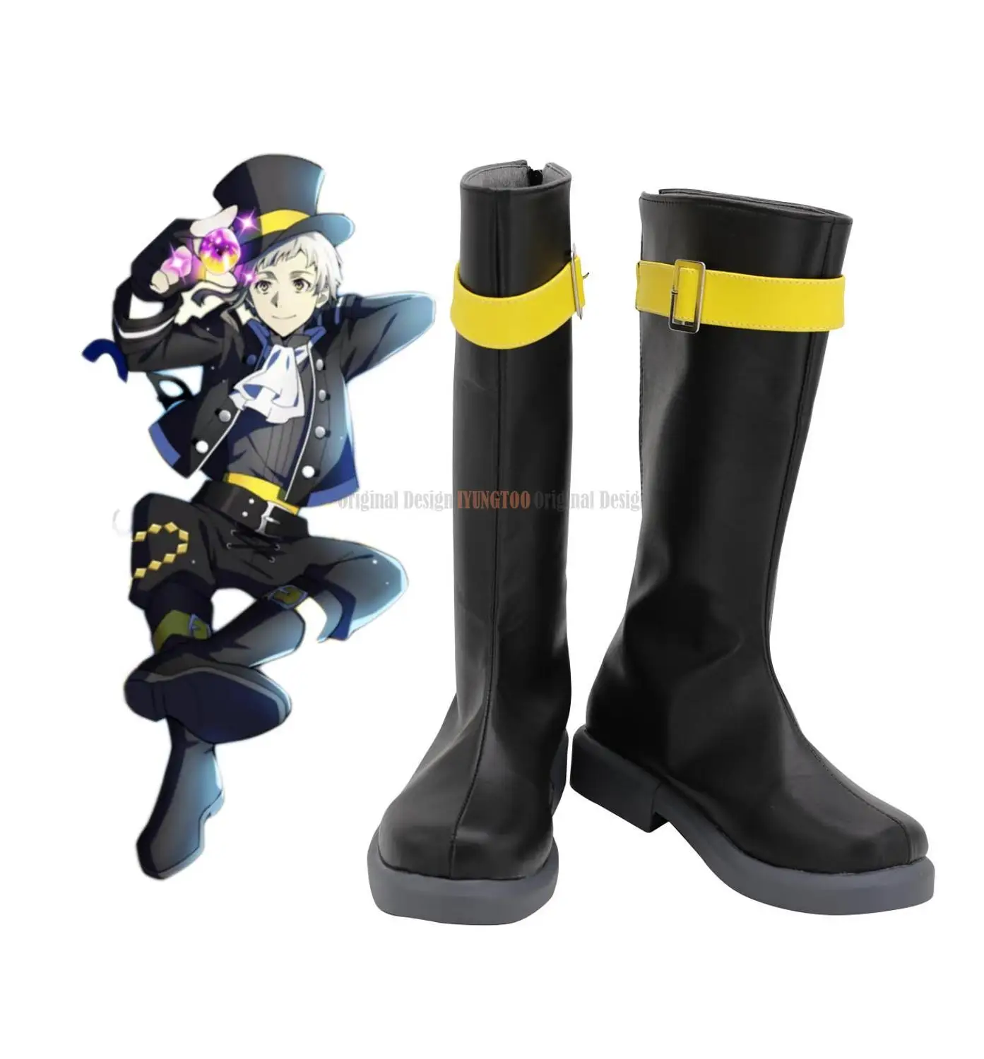 

Nakajima Atsushi Shoes Cosplay Bungo Stray Dogs Atsushi Nakajima Cosplay Boots Black Shoes Custom Made