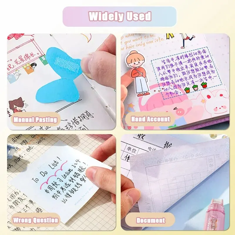 Correction Glue Cute Little Fatty Ding Dot High Viscosity Transparent Student's Hand Account Mistake Question Interchangeable Core