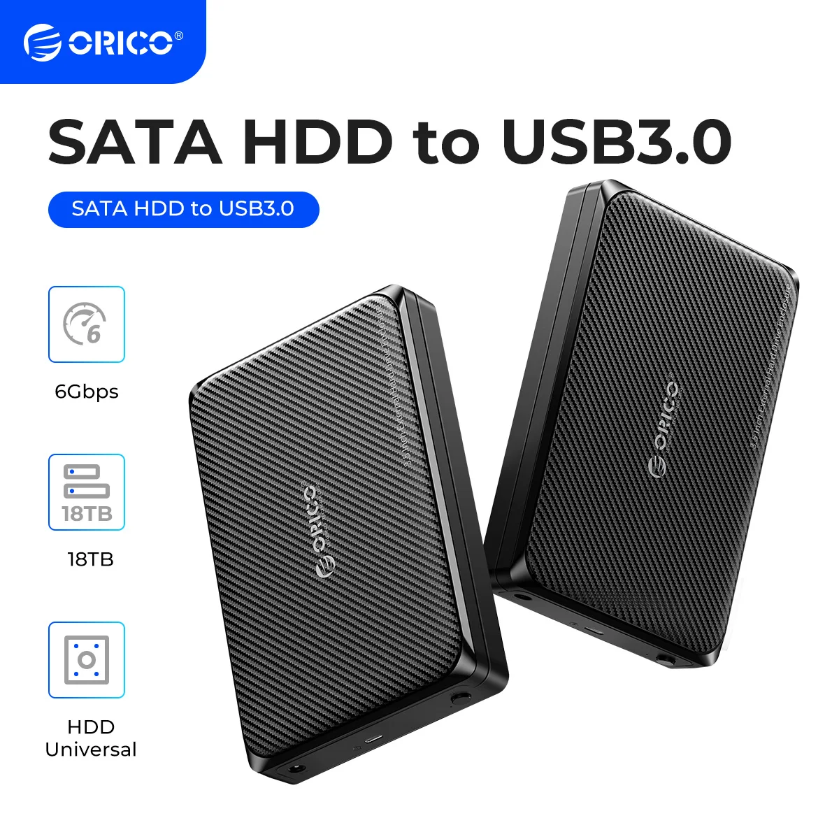 Orico-usb 3.0 para Sata Hdd Enclosure 5gbps Tipo-c Hdd Case 12v 2a Suporte de Energia Auto-dormir Uasp para pc Computer 3.5