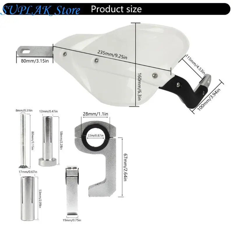 오토바이 핸드 바 가드 커버, 악천후에 대한 탄력성, 빠른 설치, 라이더 컴포트 203D에 맞게 조절 가능
