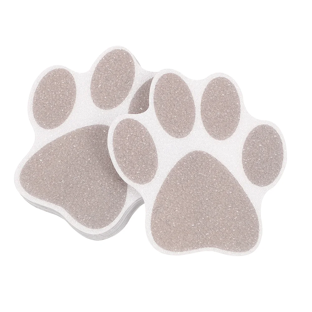20 Pcs Black Dog Anti Slip Stickers Floor Bathtub Bathroom Tile Accessories Inflatable Bath Non Slip Transparent Cat Print