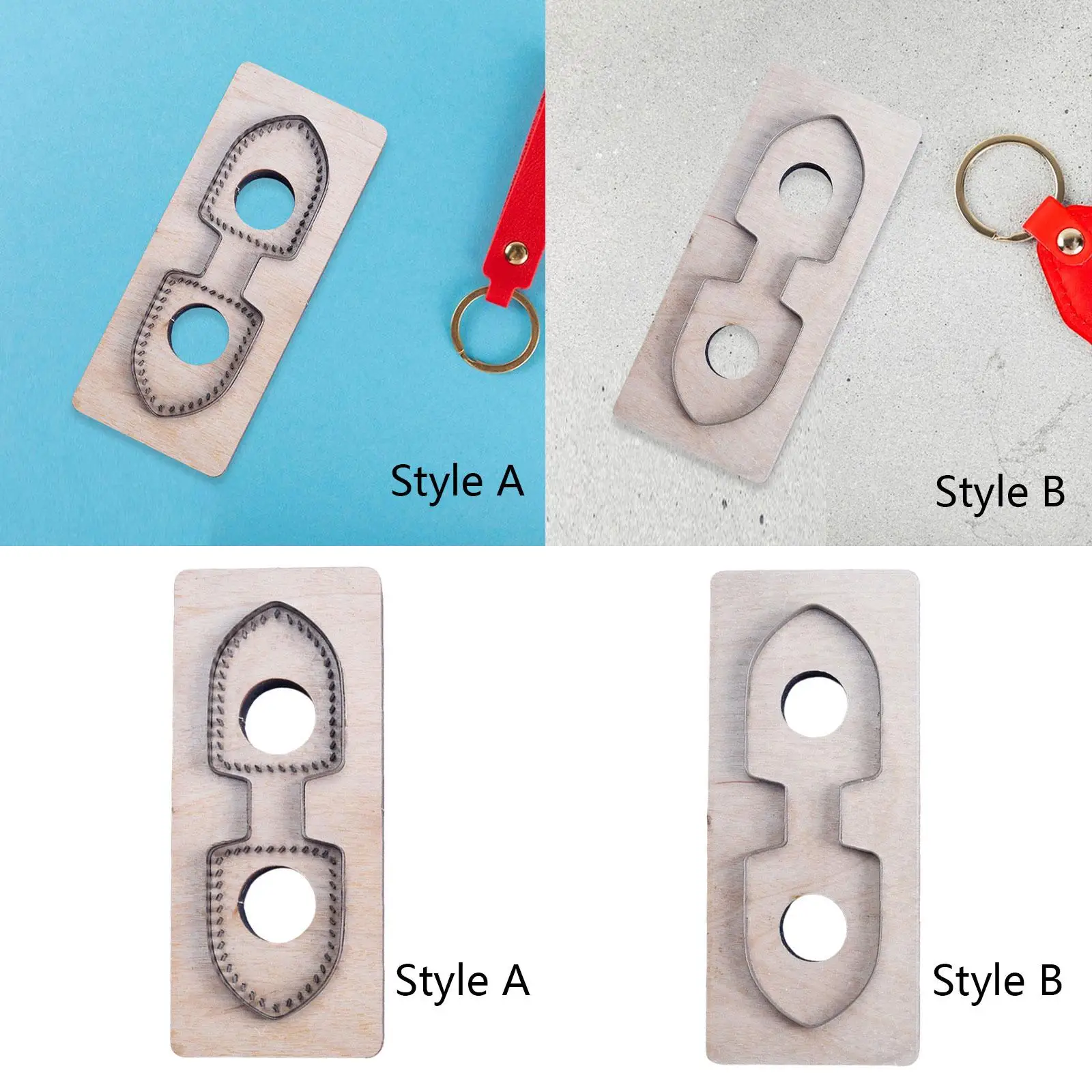 1Pcs Leather Cutting Die Punch Template Key Chain Knife Blade Leather Punch Die Wooden Cutter for Tailor PU Househld