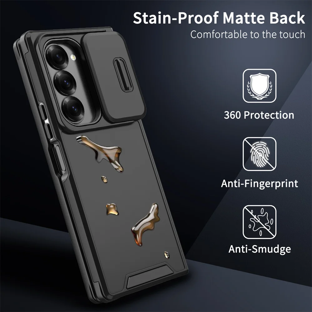 Luxury Slide Camera Protection Shockproof Armor Phone Case - Premium Back Cover