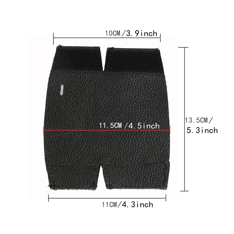 Cowhide Genuine Leather Black Hand Guard Pad - Sweat-Resistant Protective Cover