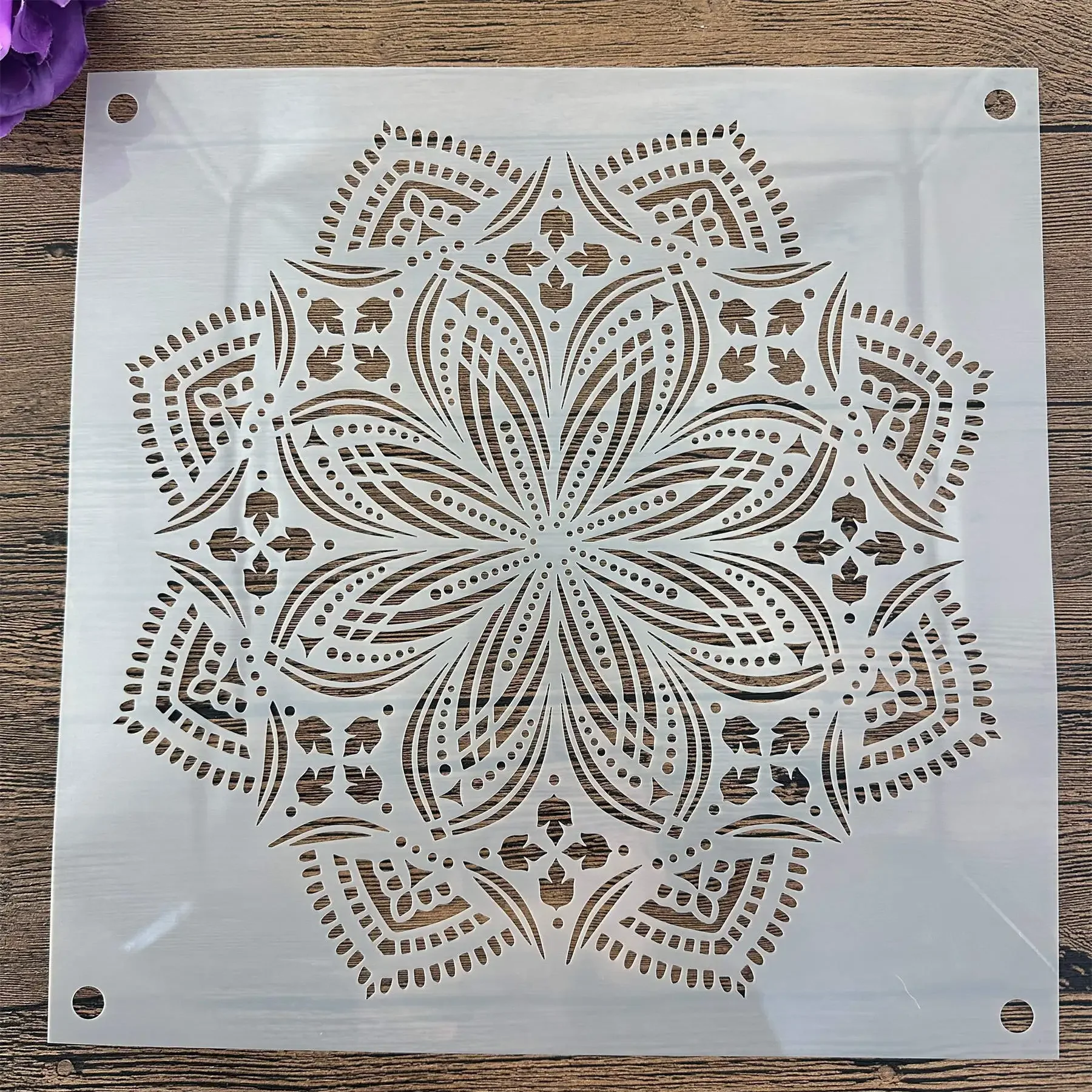

30*30 см DIY трафарет картина цветочный узор модель вощеная бумага плитка настенная напольная Мебель Декоративная Мандала трафареты estencil