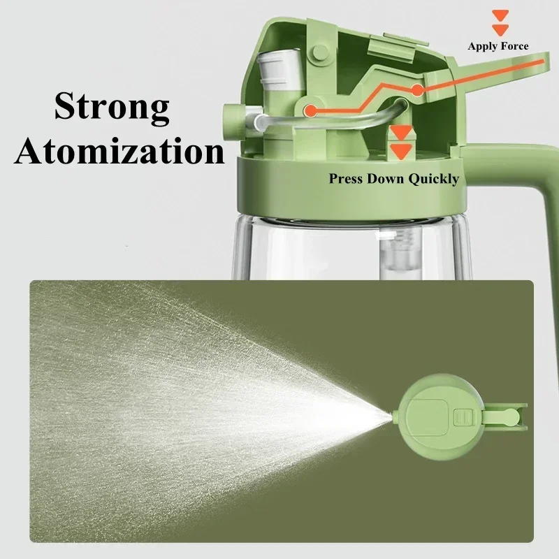 2-in-1 oil dispenser bottle 470ml leak-proof olive-oil spray seasoning bottle cooking tool