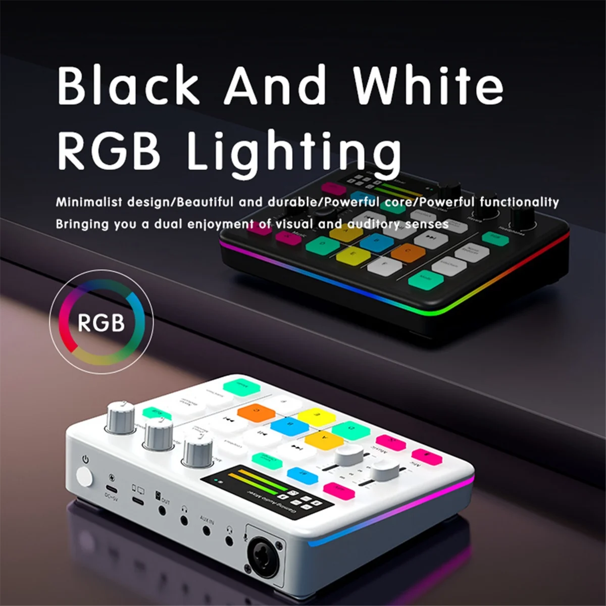 Elect-Audio Mixer G1 Tuner Gaming Computer Soundkarte Rgb Beleuchtung Computer Handy Live Broadcast Aufnahme Universal S7D3D15B4C3424F4Eb88E5A70Cb895Dcaq