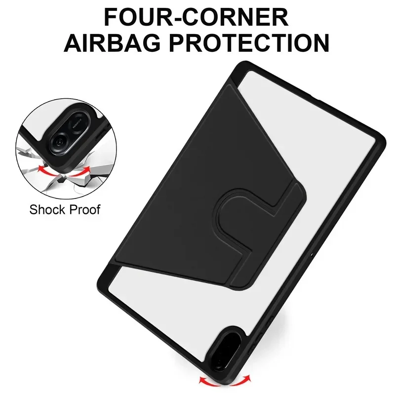 Premium 11-Inch Tablet Case with Pencil Holder and 360° Rotating Stand
