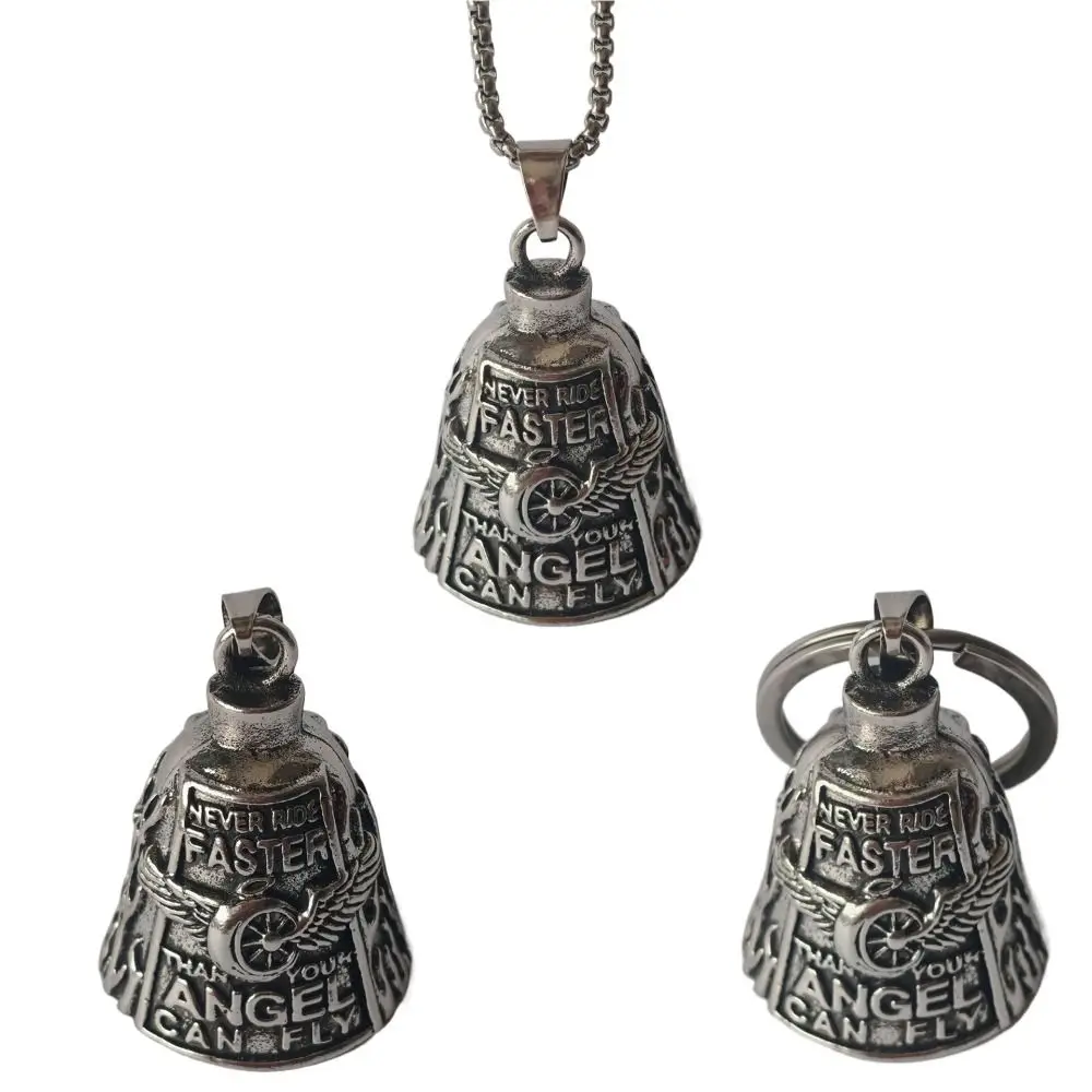 Alloy Motorcycle Guardian Bell Punk Biker Good Luck Charm