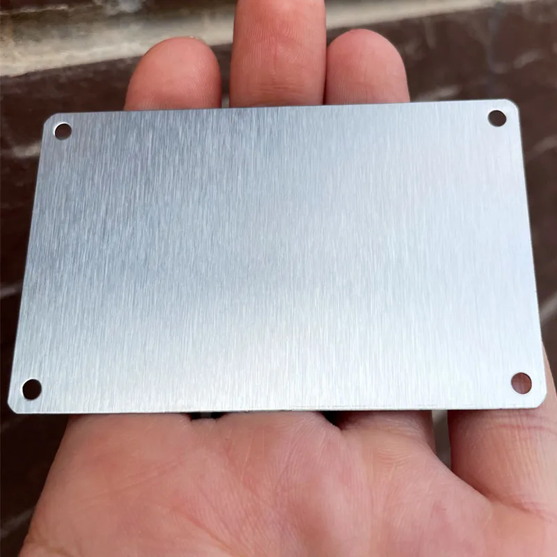 0.21mm Cartes Visite 20 Paquet blanc Nom Carte Laser Gravure Aluminium Argenté