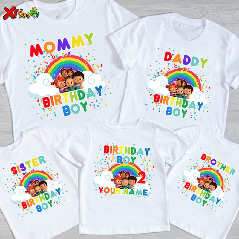 Family Outfits Tees Clothing T-shirt for Summer Kids Baby Clothes Short Sleeve White T Shirt Baby Boys Girls Family Outfit Tops 4