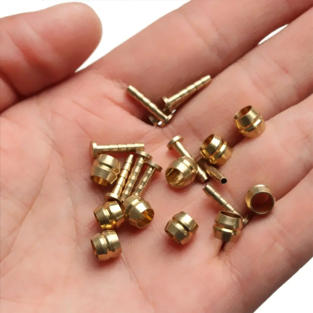 10Sets Alloy Original MTB Bike Connector Insert Hydraulic Disc Brake Oil Tube Hose Olive Needle Sleeve