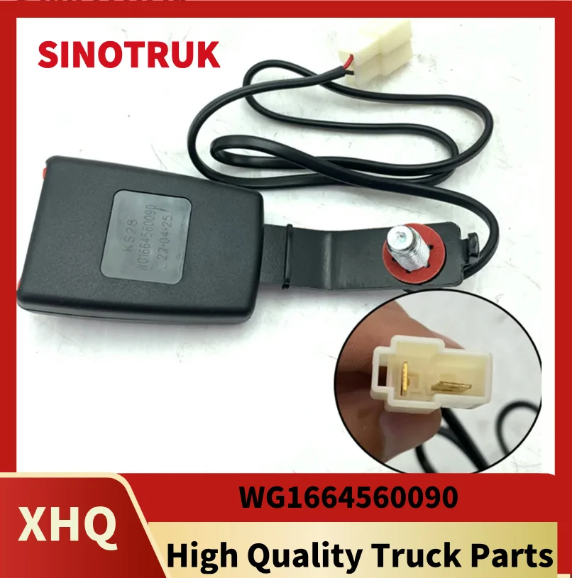 Left Safety Belt Buckle With Alarm Function WG1664560090 For SINOTRUK SITRAK C7H G7 HOWO T7H T5G Seat Buckle Original Truck Part