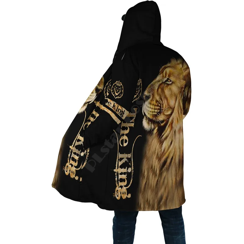 The King Combo 3D Printed Hoodie Cloak Men Women Winter Fleece Wind Breaker Warm Cloak Cosplay Clothes