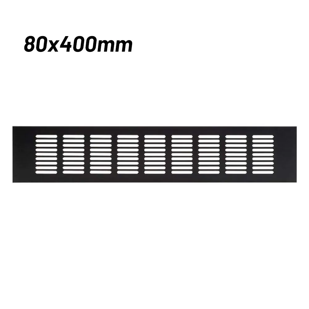 Ventilation Grills Aluminium Rectangular Breathable Mesh Cabinet Wardrobe Air Vent Grille Ventilation-Cover Exhaust Grid 80mm