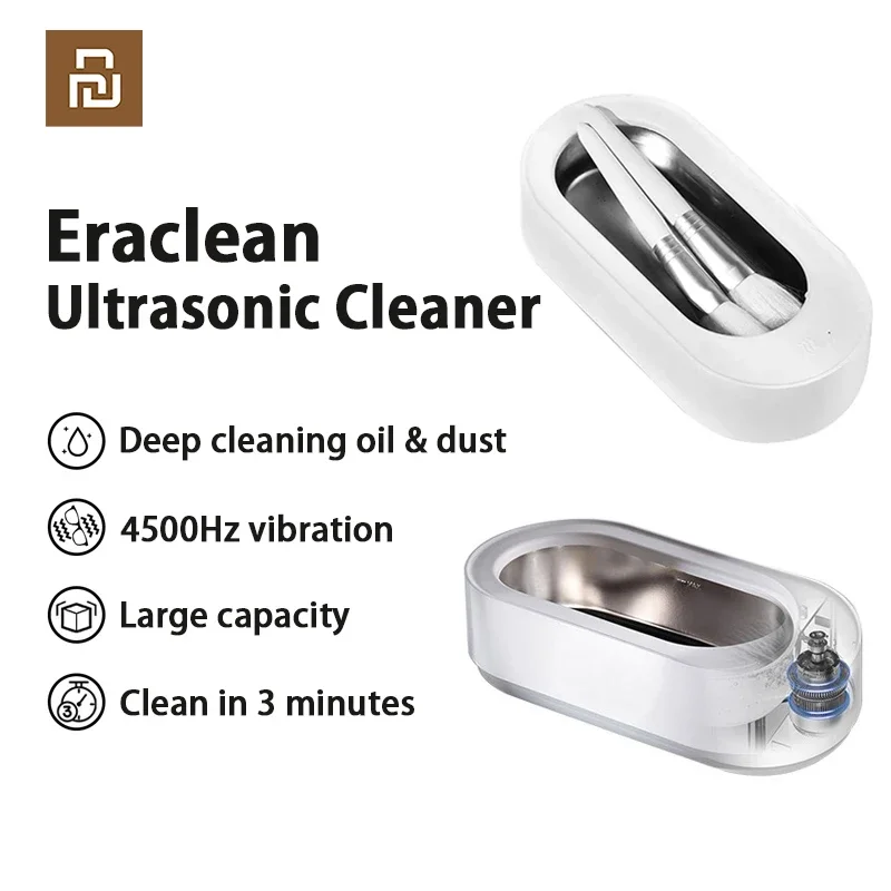 

EraClean Ultrasonic Cleaning Machine High Frequency Vibration 45000Hz Wash Cleaner Washing Jewelry Glasses Cleaner