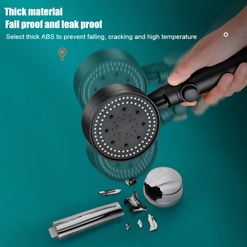 XIAOMI Shower Head Water Saving 5 Modes Adjustable High Pressure Handheld Shower Show One-Key Water-stop No Punch Bathroom Tool lathe tools
