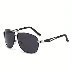 Men's Polarized Aviator Sunglasses with Military - Style Metal Frame and UV Protection (C4)