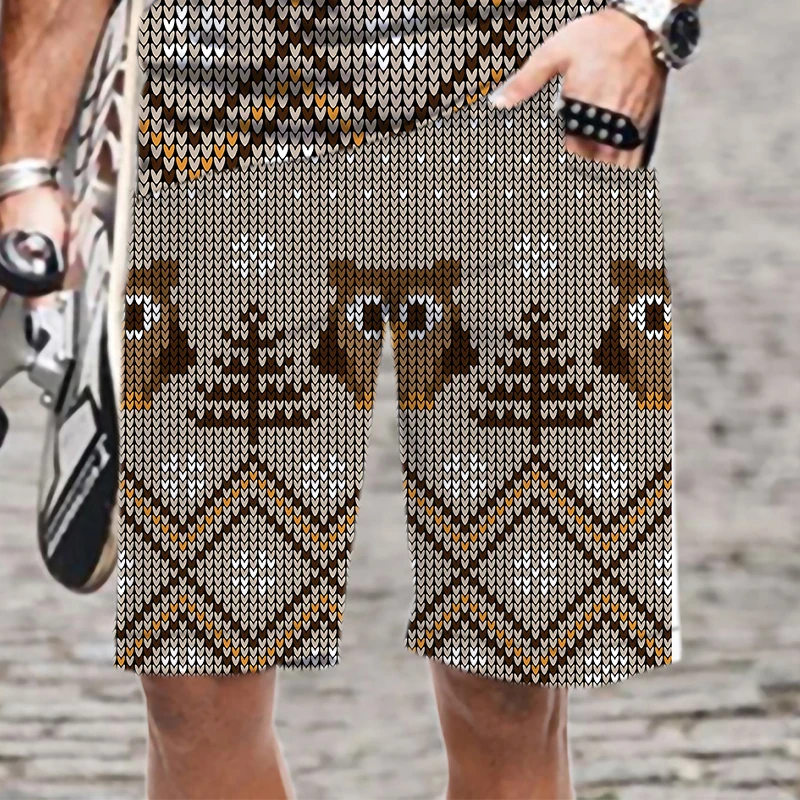 

Men's Shorts Fashion Christmas Pattern Swimsuit Harajuku Man 3D Printed Elastic Waist Cool Comfortable Men/Women Funny Beach