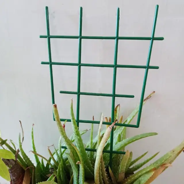 6 Pc/Set Növényi Mászó Állvány Műanyag Zöld Színű Virágnövekedés Rácsos Napfény-Ellenes, Deformált Vízálló Kerti Támogatás