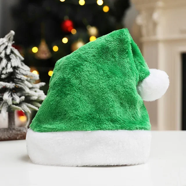 COS-Chapeau de Père Noël pour la Décoration de Noël, Épais, Neige, Peluche,  ix, Doux, Chaud, Adulte, Enfant, Cadeau - AliExpress