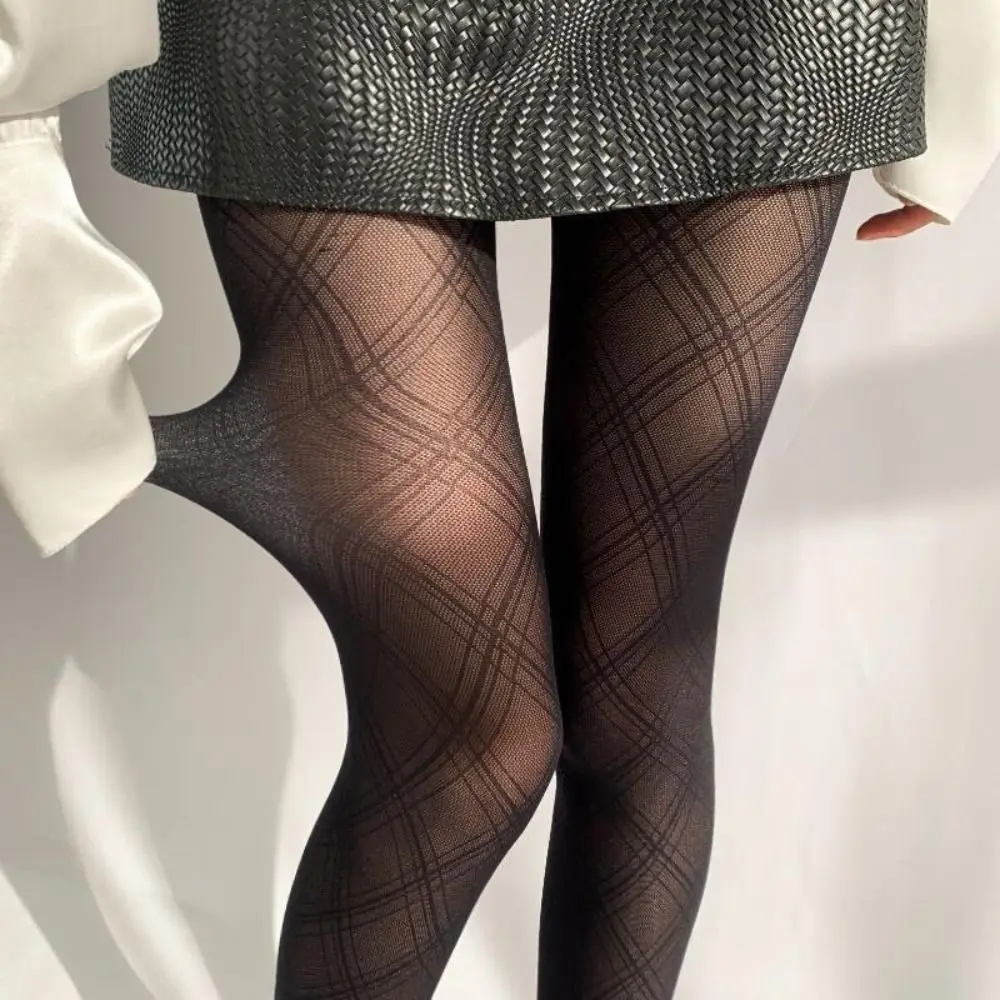 

New Spring/Summer Transparent Stockings for Women Printed Tights Anti Hooking Mesh Silk Long Socks