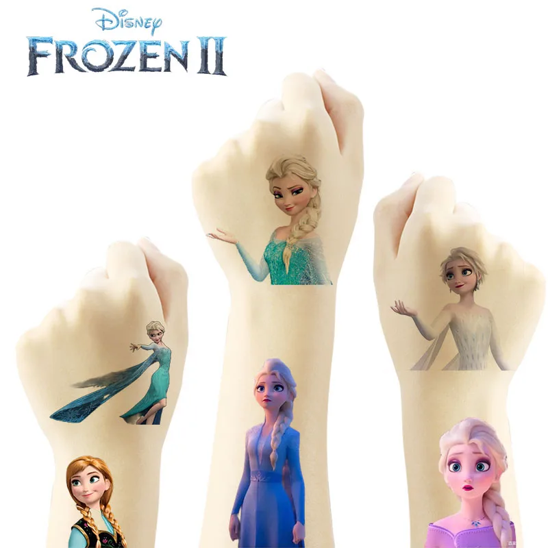 

Disney Frozen Cute Tattoo Sticker Anime Character Anna Elsa Olaf Kristoff DIY Cartoon Water transfer sticker Children's toy gift