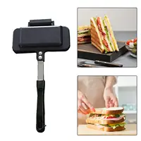 Double Sided Frying Pan Nonstick Aluminum Alloy with Handle Sandwich Maker Grill 1
