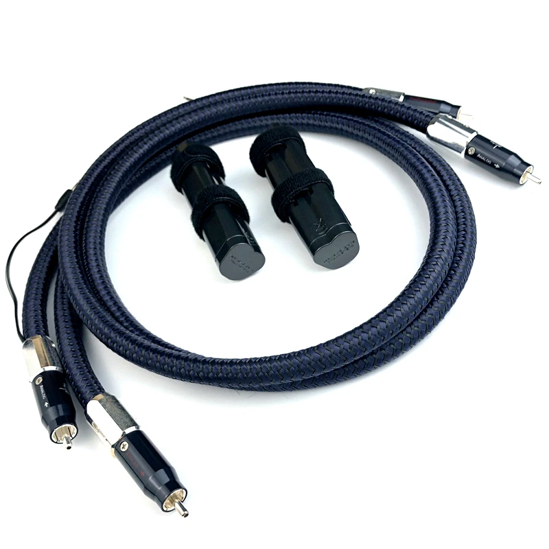 1 Paio Wild Silver-Plated 2Rca To2 Rca Audio O Cavo Bilanciato Da 2Xlr A 2Xlr Con Batteria Da 72V