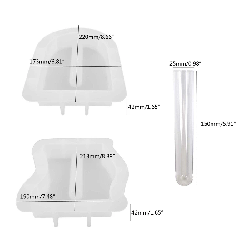 Resin Mold Silicone Epoxy Resin Vase Mold for Plant Propagation Station Craft