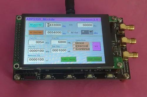 

Модуль ADF5355, 3,5-дюймовый емкостный цветной экран, источник радиочастотного сигнала, синтезатор частоты микроволновой печи VCO