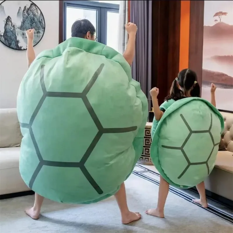 

Extra Large Wearable Turtle Shell Pillows Weighted Stuffed Animal Costume Plush Toy Funny Dress Up, Gift for Kids Adults