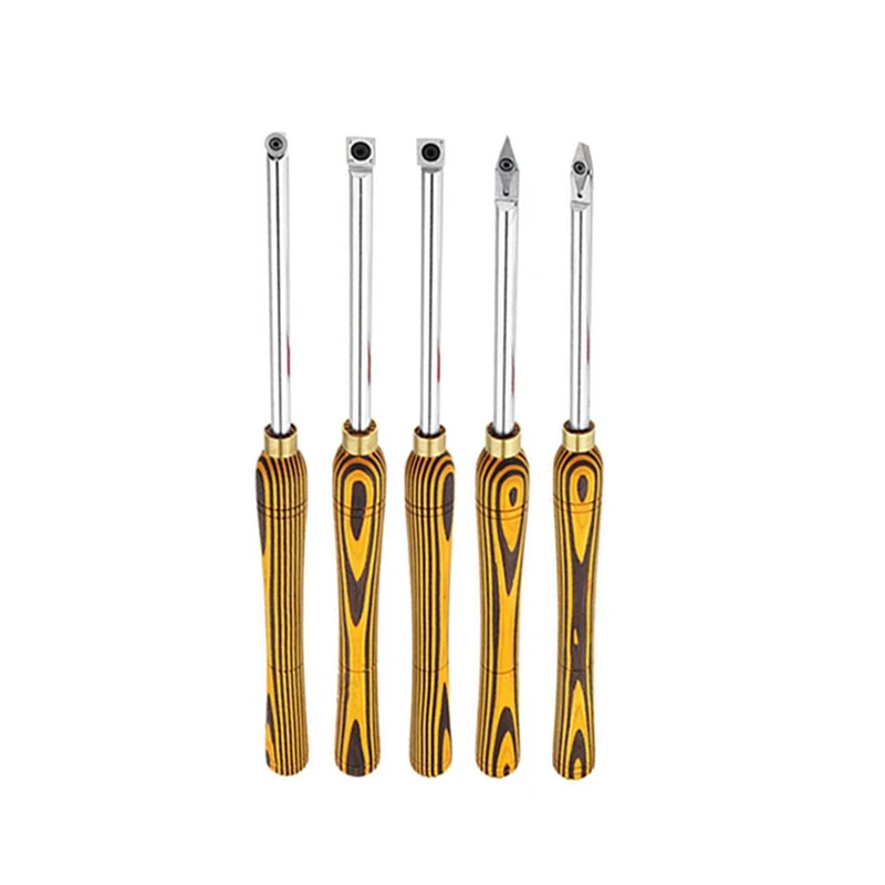 

2023 New Hand Turning Tool Tipped Wood Lathe Carbide Shank Chisel Diamond Round Square Insert Tool Set Machine Tools Accessories